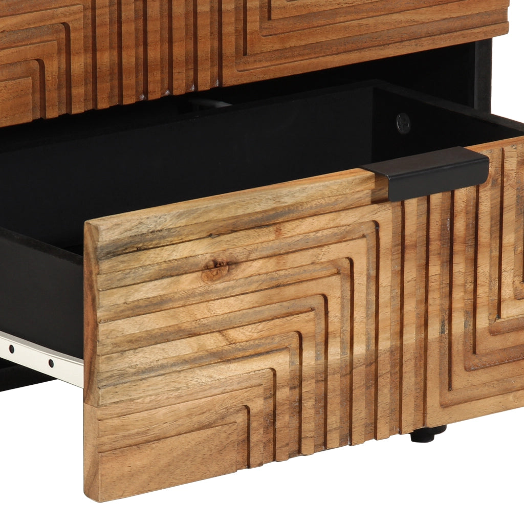 comodino  50x33x62 cm in legno massello di acacia