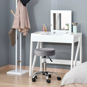 Sgabello da salone regolabile con ruote grigio chiaro