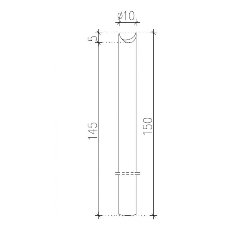 Pali in legno impregnato con incavo 10 pezzi diametro 10 cm lunghezza 150 cm per recinzioni giardino - Esterni da Vivere