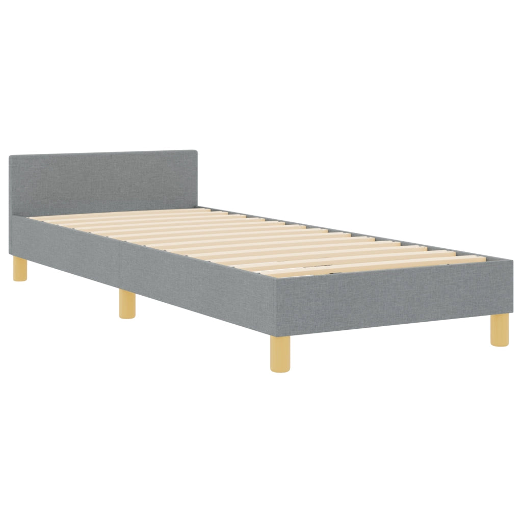 Struttura del letto Grigio chiaro 80x200 cm Tessuto