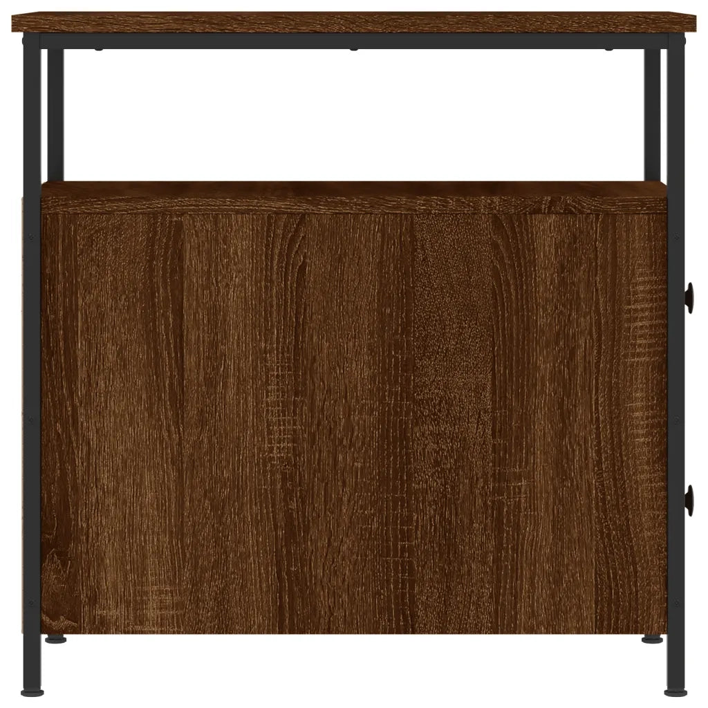 Set di 2 Comodini | Armadio da Notte | Mobiletto da notte Rovere Marrone 30x60x60 cm in Legno Multistrato