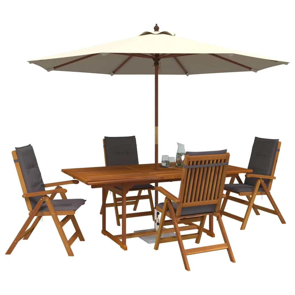 Set da pranzo da giardino 5 pezzi Naturale 3434519