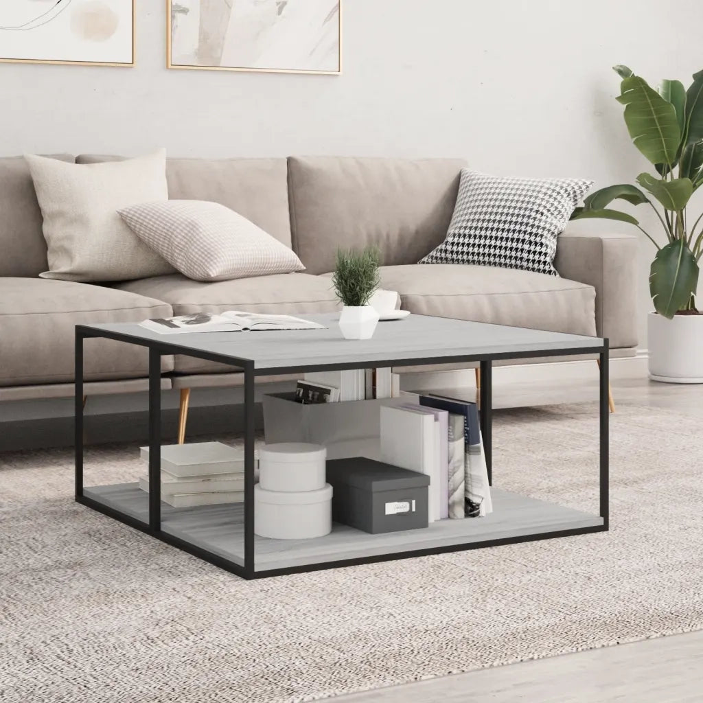 Mensole Parete 4pz Grigio Sonoma 80x40x1,5cm Legno Multistrato 838275