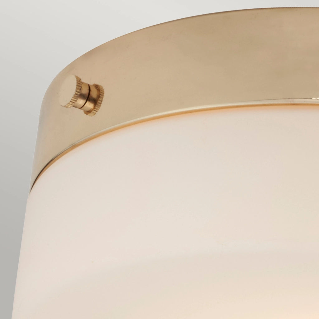 Plafoniera Tamar Elstead 23,5 cm oro vetro opale IP44