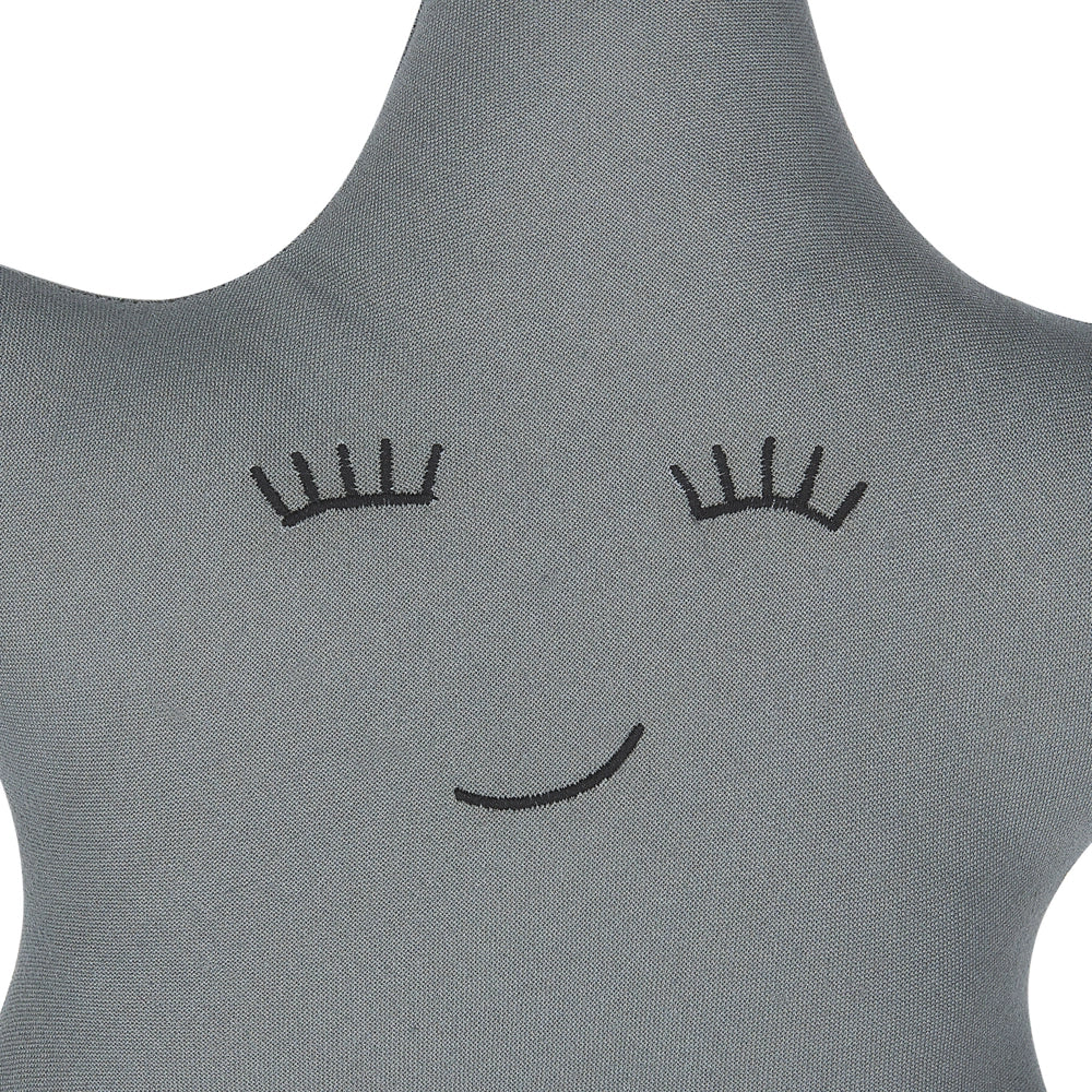 Cuscino per bambini Cuscino a forma di stella in tessuto grigio con imbottitura morbida per bambini