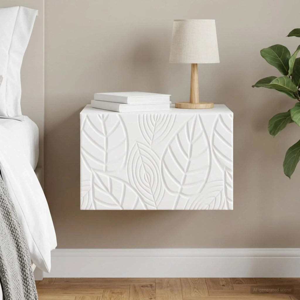 Mobiletto da notte a muro Bianco 49 x 34,5 x 20 cm 898785