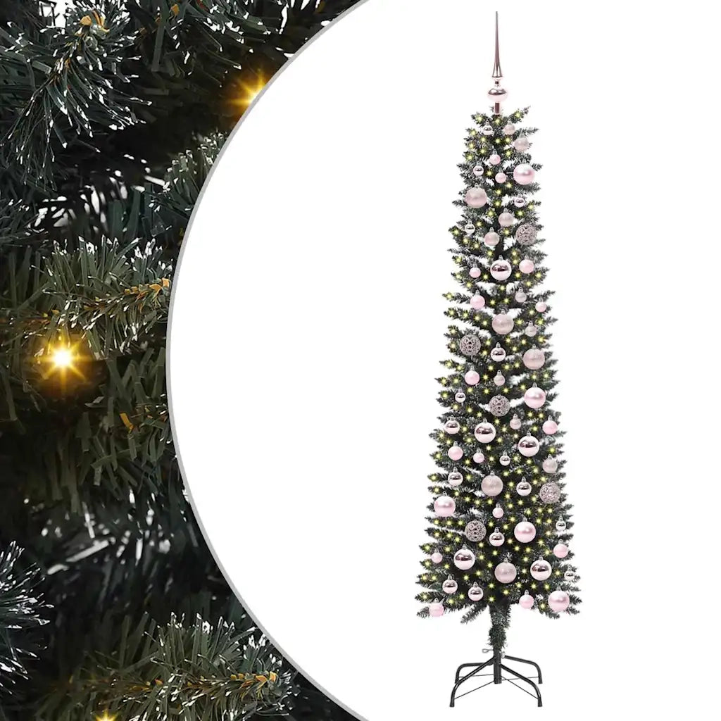 Albero di Natale | Decorazioni natalizie artificiale con 300 LED Verde 180 cm