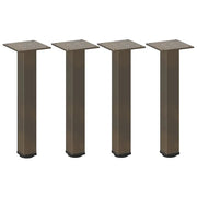 vidaXL Gambe per Tavolino da Caffè 4 pz in Acciaio Naturale 42-44 cm Acciaio