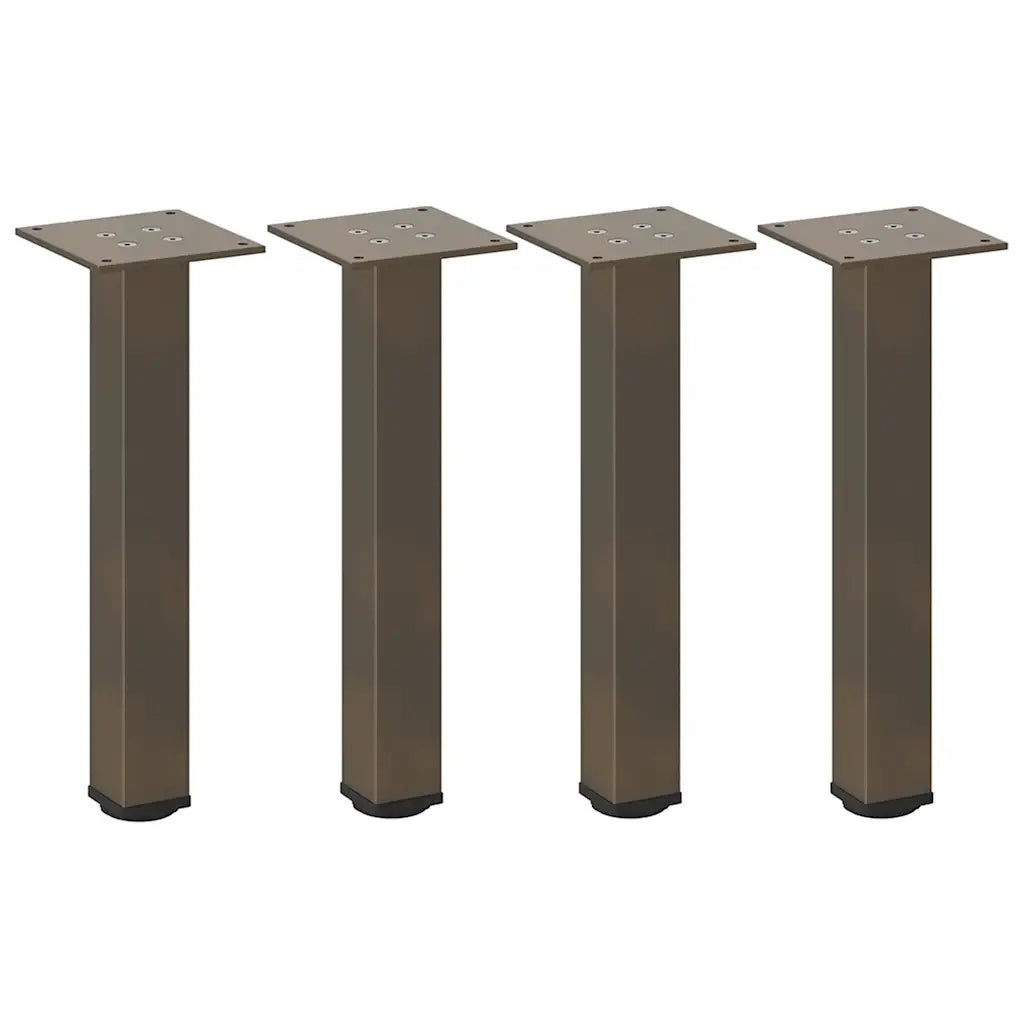 vidaXL Gambe per Tavolino da Caffè 4 pz in Acciaio Naturale 42-44 cm Acciaio