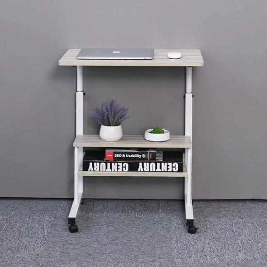 Scrivania portatile, ufficio domestico, scrivania, assemblaggio semplice, telaio metallico, 60x40cm