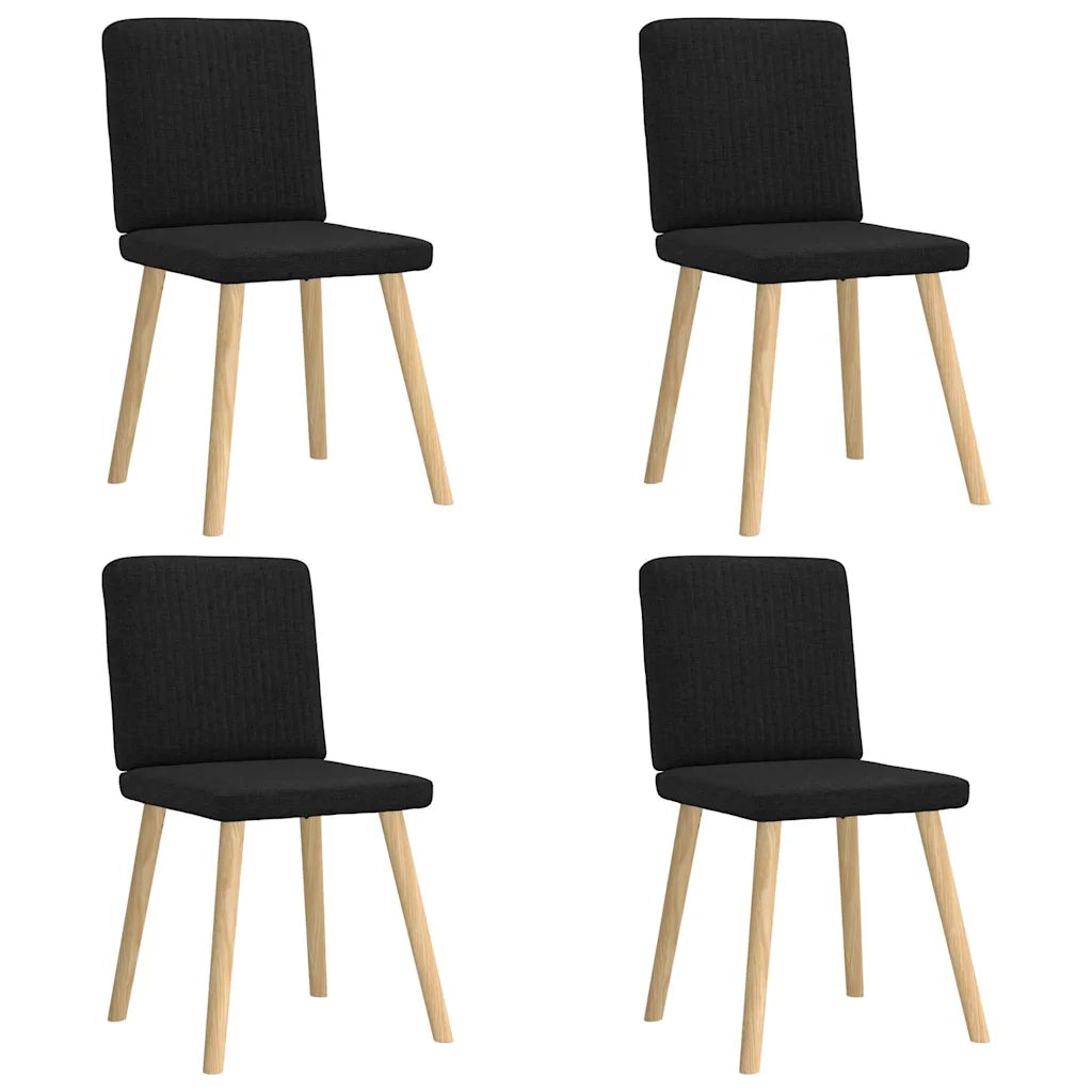 vidaXL Sedie da Pranzo 4 pz Nere in Tessuto