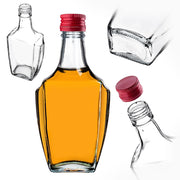 KADAX Bottiglia in Vetro per Tintura 250ml Con Tappo Rosso 50pz.