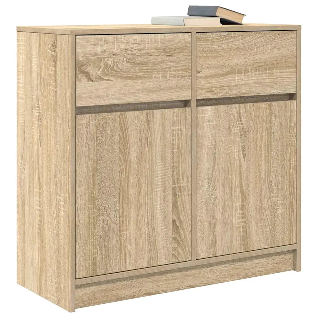 Credenza con Cassetto Rovere Sonoma 80x34x76 cm in Truciolato 861537