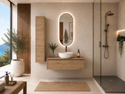 Mobile bagno componibile FORMENTERA senza specchio con modulo da 60 cm, lavabo senza colonna