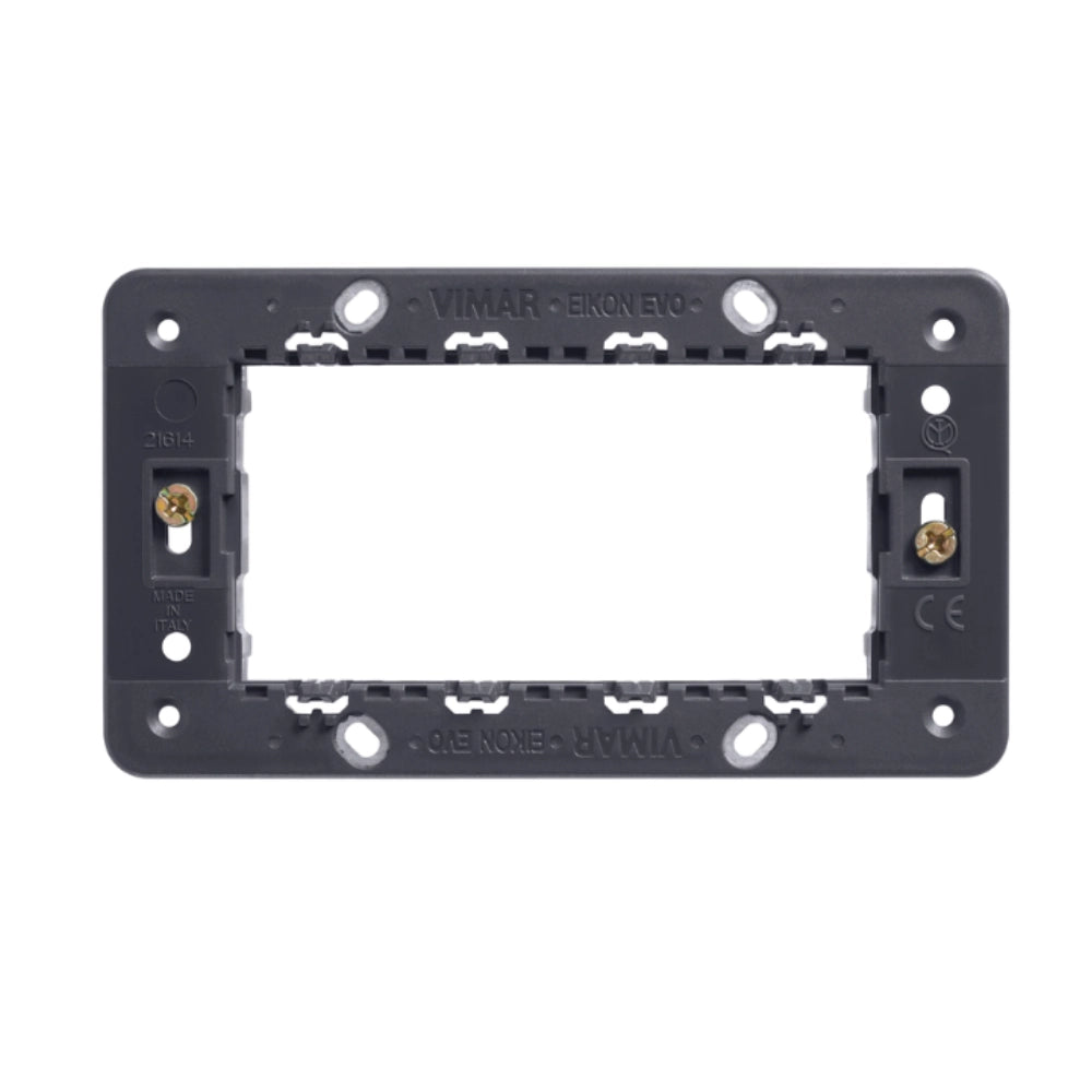 Vimar serie eikon supporto con viti plurimodulo installazione sicura e stabile *** numero posti 4 moduli, confezione 1