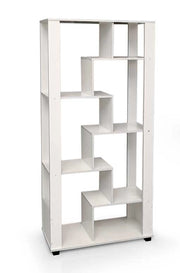 ERMES LIBRERIA IN LEGNO CON 7 MODULI APERTI 88 X 30 X 176 CM COLORE BIANCO