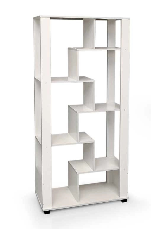 ERMES LIBRERIA IN LEGNO CON 7 MODULI APERTI 88 X 30 X 176 CM COLORE BIANCO