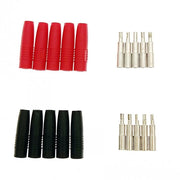 Connettori di stop per banana - Isolati - Colore rosso e nero - 10 pezzi - 4 mm - Adatti per altoparlanti - 1000 V 10 A