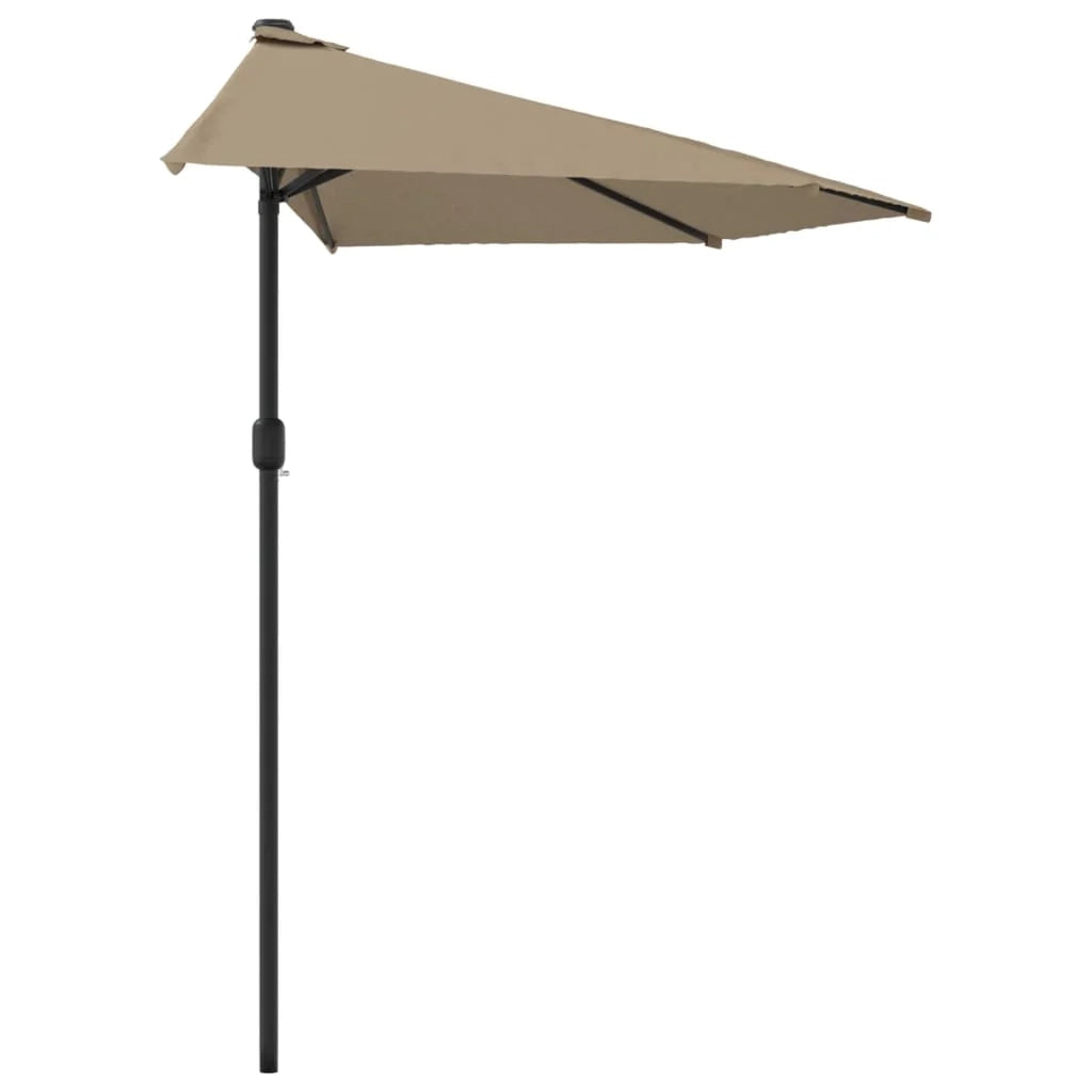 Ombrellone da balcone con palo in alluminio tortora 300 x 150 cm mezzo 02_0008307