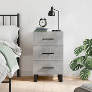 Comodino Grigio Cemento 40x40x66 cm in Legno Multistratocod mxl 103971