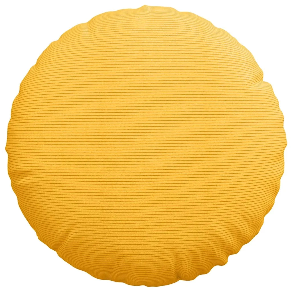 Cuscini per Seduta 2 pcs Giallo Chiaro Ø60 x 21 cm