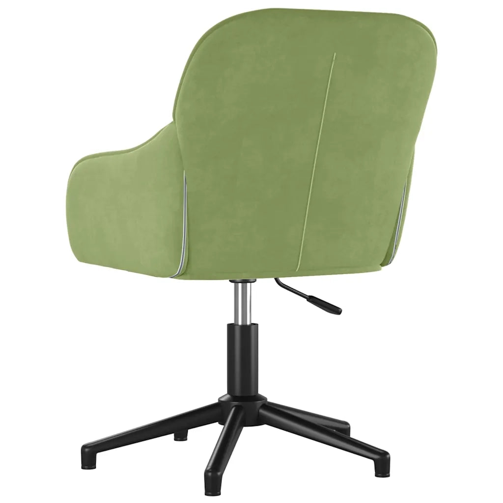 Sedia da Ufficio Girevole Verde Chiaro in Velluto 344859