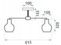 Lampada Da Soffitto Pensile Metallico Loft APP734-3C