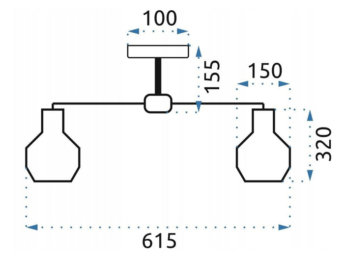 Lampada Da Soffitto Pensile Metallico Loft APP734-3C