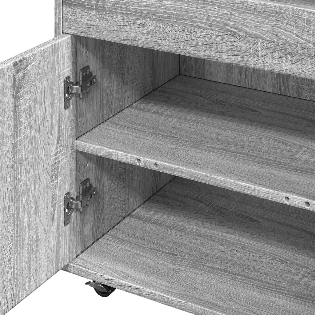 Carrello Bar Grigio Sonoma 60x39,5x89 cm in Legno Multistrato 848274