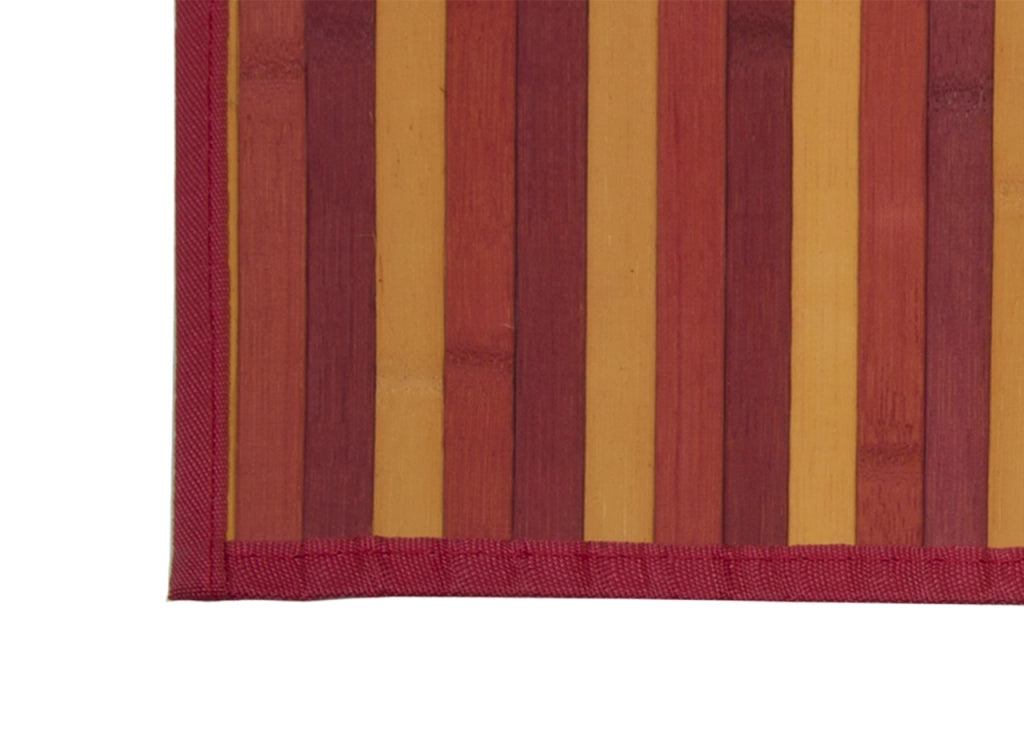 Tappeto Bamboo Degradè In Varie Colorazioni - 50x290 cm - Rosso