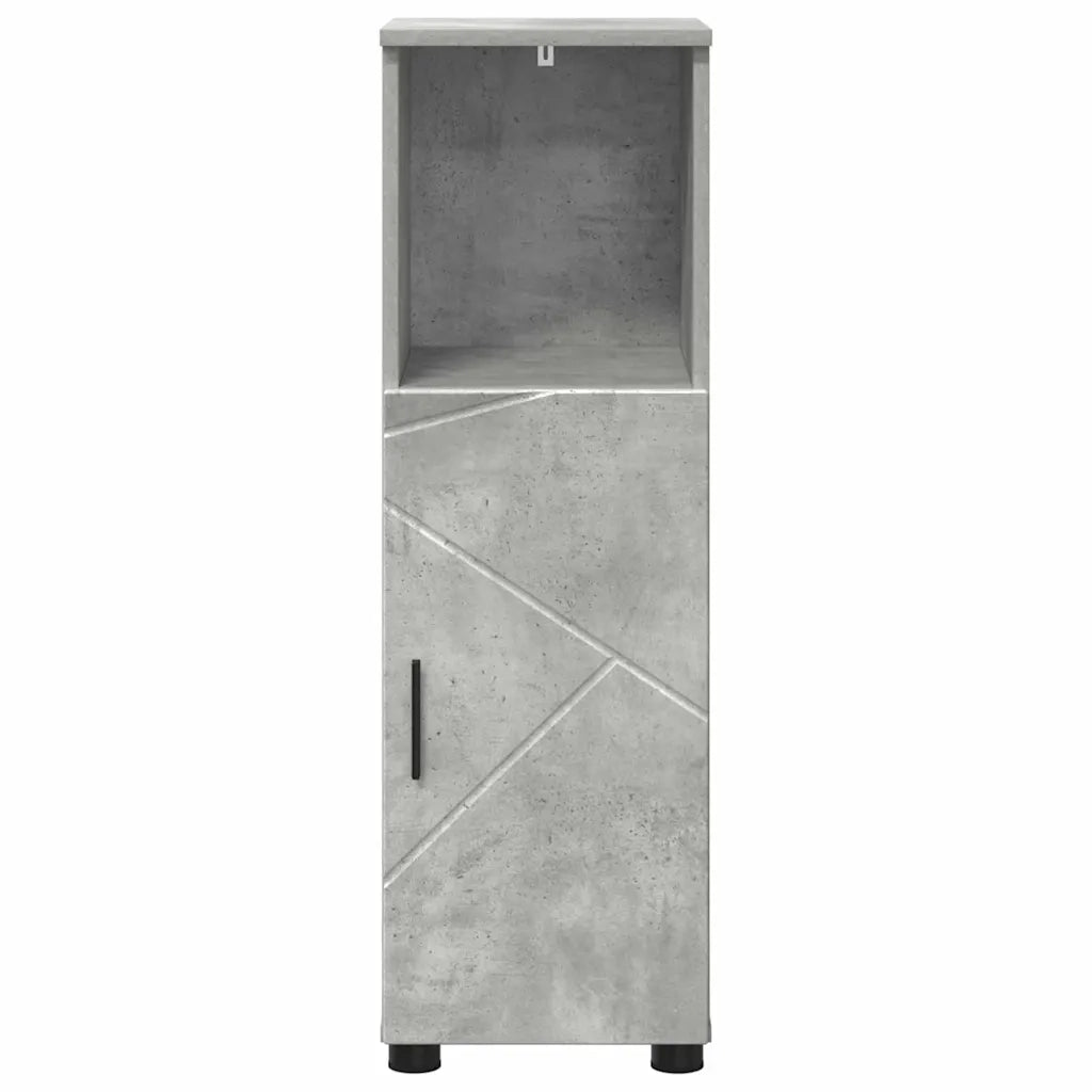 Mobile da Bagno con porta Grigio cemento 30 x 35 x 95 cm 883317