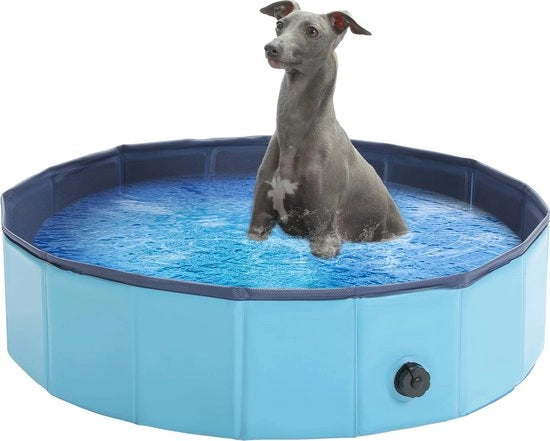 Piscina per cani - Opvougbile - PVC - Per cani di taglia media - Piscina per cani - Dimensione L - Blu - 120x30 cm