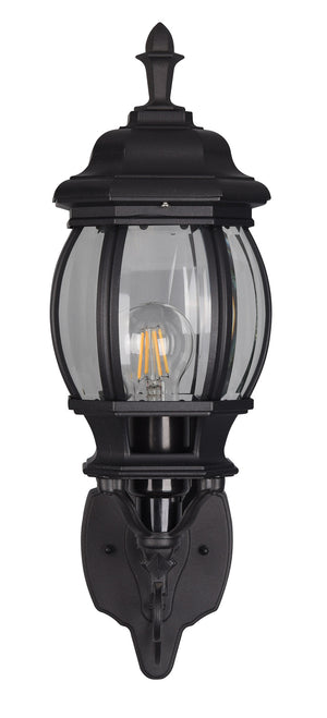 Applique da Esterno Attacco E27 in Alluminio Nero Opaco