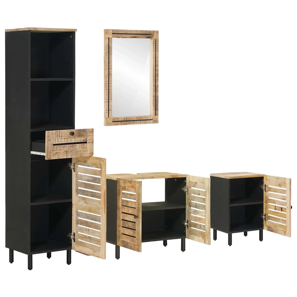Set di Armadi da Bagno 4 pz Naturale 38 x 33 x 160 cm 3310167