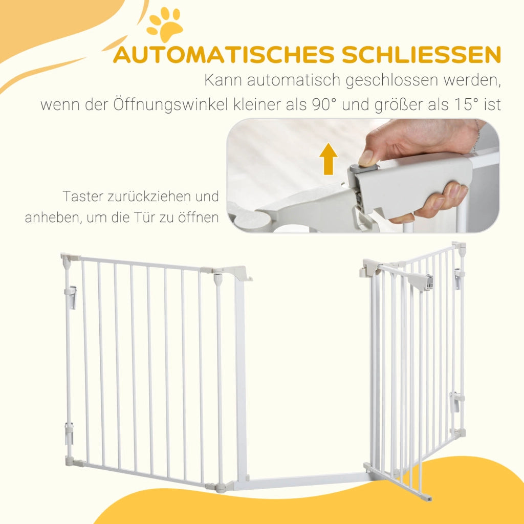 Cancello di sicurezza per cani ¨C zephmum ¨C bianco 180x74.5 cm