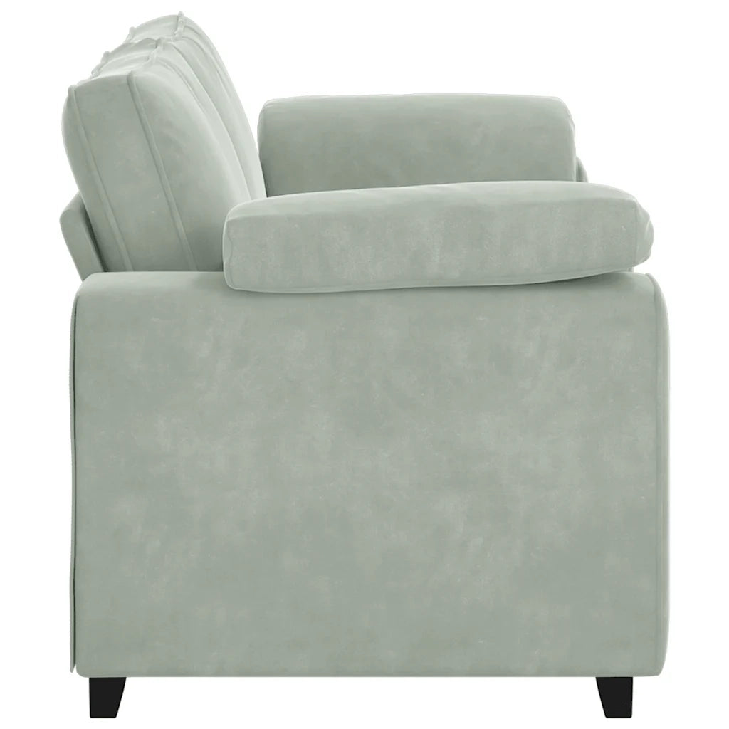 Divano Divanetto-Sofa Grigio Chiaro 140 cm in Velluto 408673