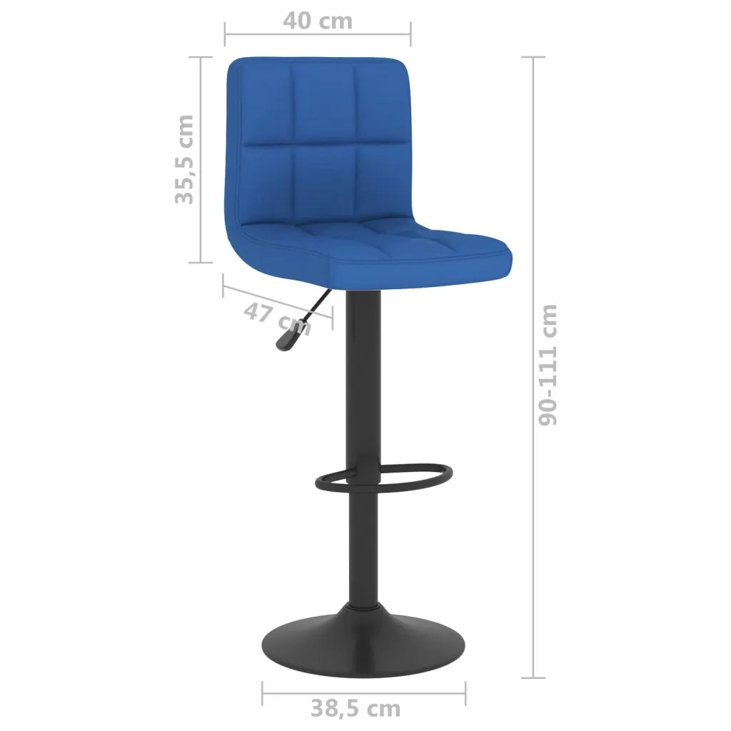 Sgabelli da Bar 2 pz Blu in Tessuto cod mxl 63528