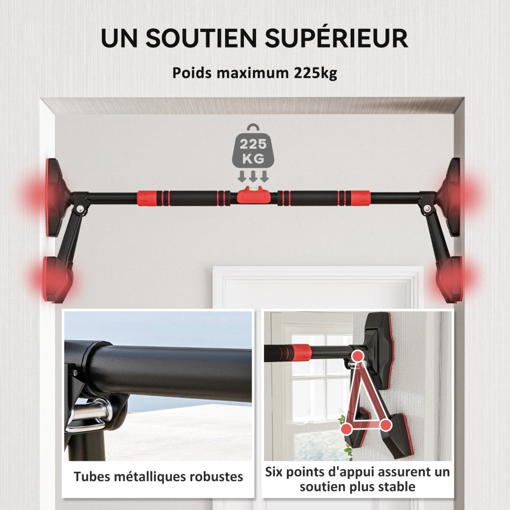 Barra per Trazioni ¨C zephmum ¨C Regolabile 80-110 cm, Nero