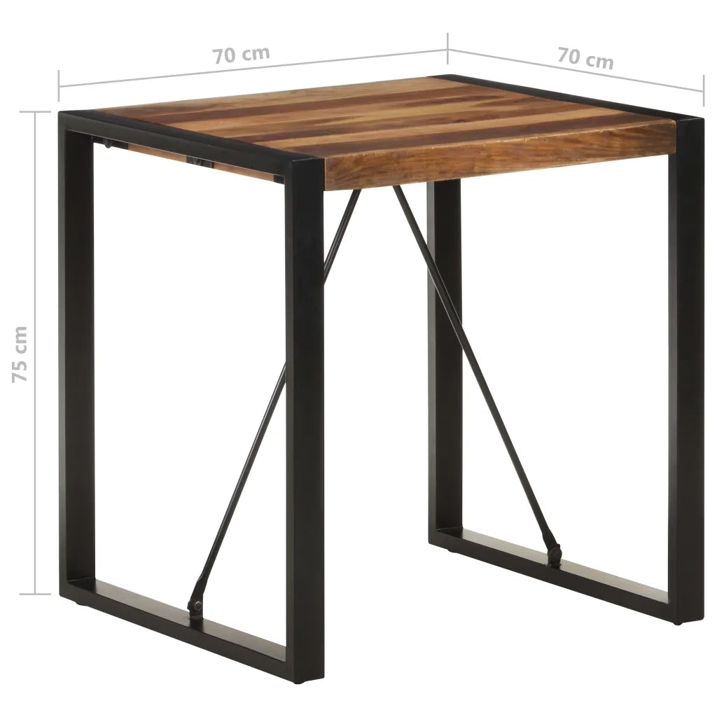 Tavolo da Pranzo 70x70x75 cm in Legno Massello di Acacia 321598