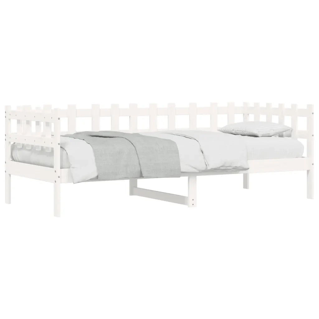 Dormeuse senza Materasso-Divano Letto-Struttura Letto Bianca 80x200 cm Legno Massello Pino 931745