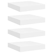 4 pz Scaffali a Parete | Ripiano a parete | Mensole a Parete Bianchi 23x23,5x3,8 cm in MDF