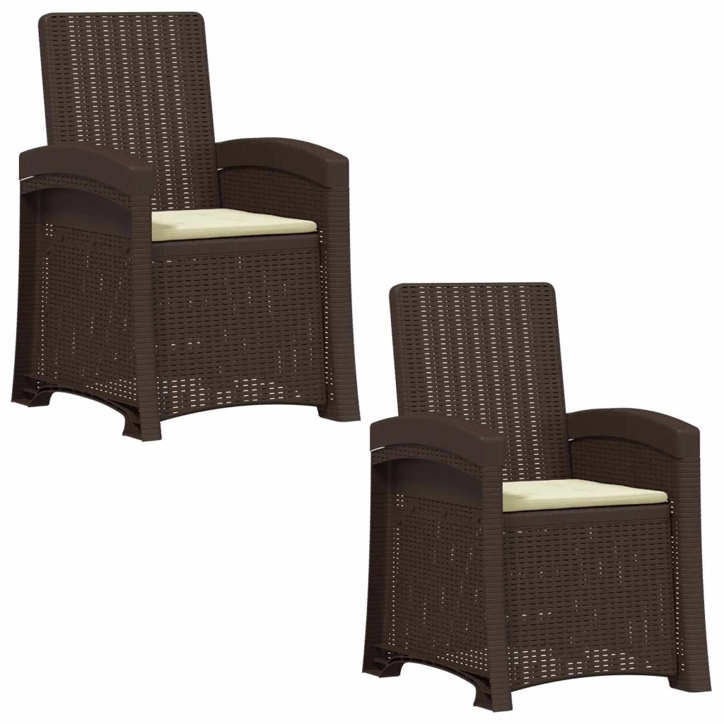 Sedia da giardino reclinabile effetto rattan 2 pcs 8012020