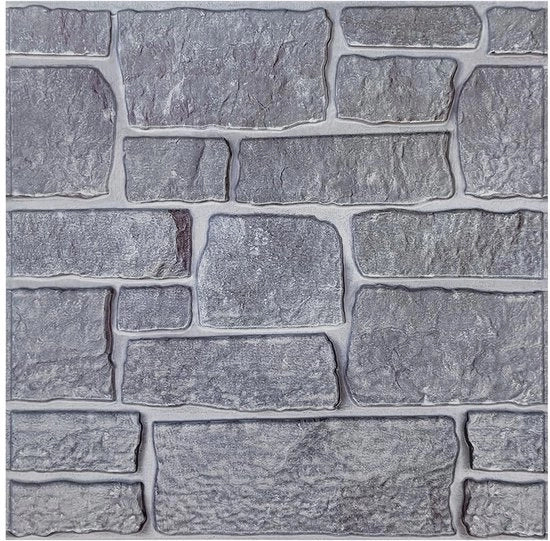 Pannelli da parete 3D a secco, 10 pezzi, finitura pietra, 30 x 30 cm, pannelli da parete 3D pietra, impermeabili in PVC per salotto, camera da letto, cucina, decorazione per parete interiore