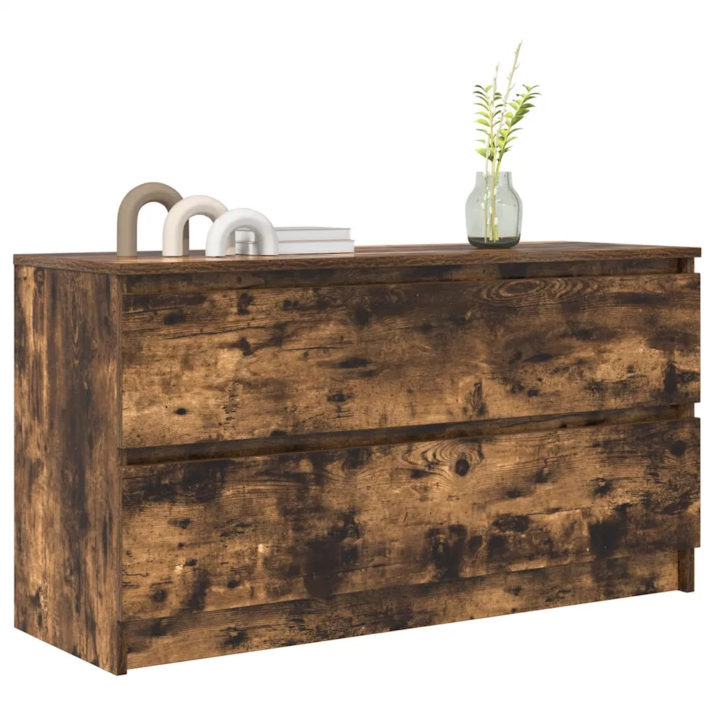 Mobile TV Rovere Fumo 100x35x54 cm in Legno Multistrato
