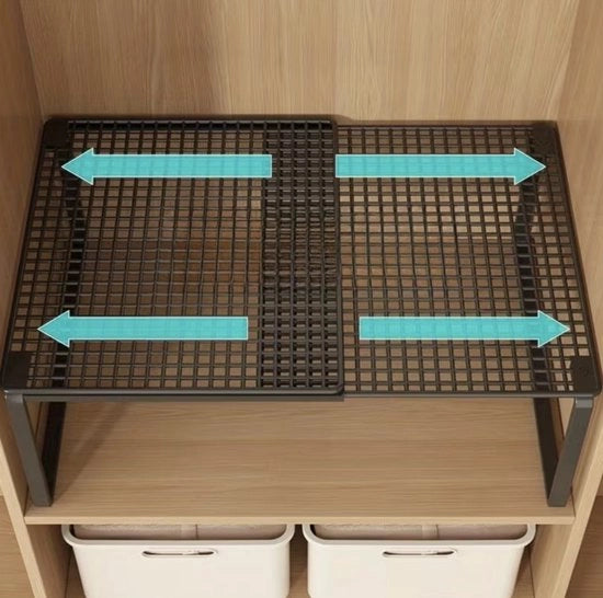 Organizzatore di abbigliamento estensibile – Piastra di metallo regolabile per casa e ufficio