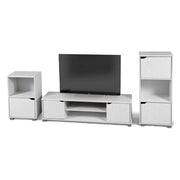 PARETE ATTREZZATA ERMES 3 MODULI COLORE BIANCO