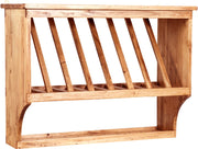 Biscottini Piattaia Country in legno massello di tiglio finitura naturale L80xPR28xH60 cm. Made in Italy
