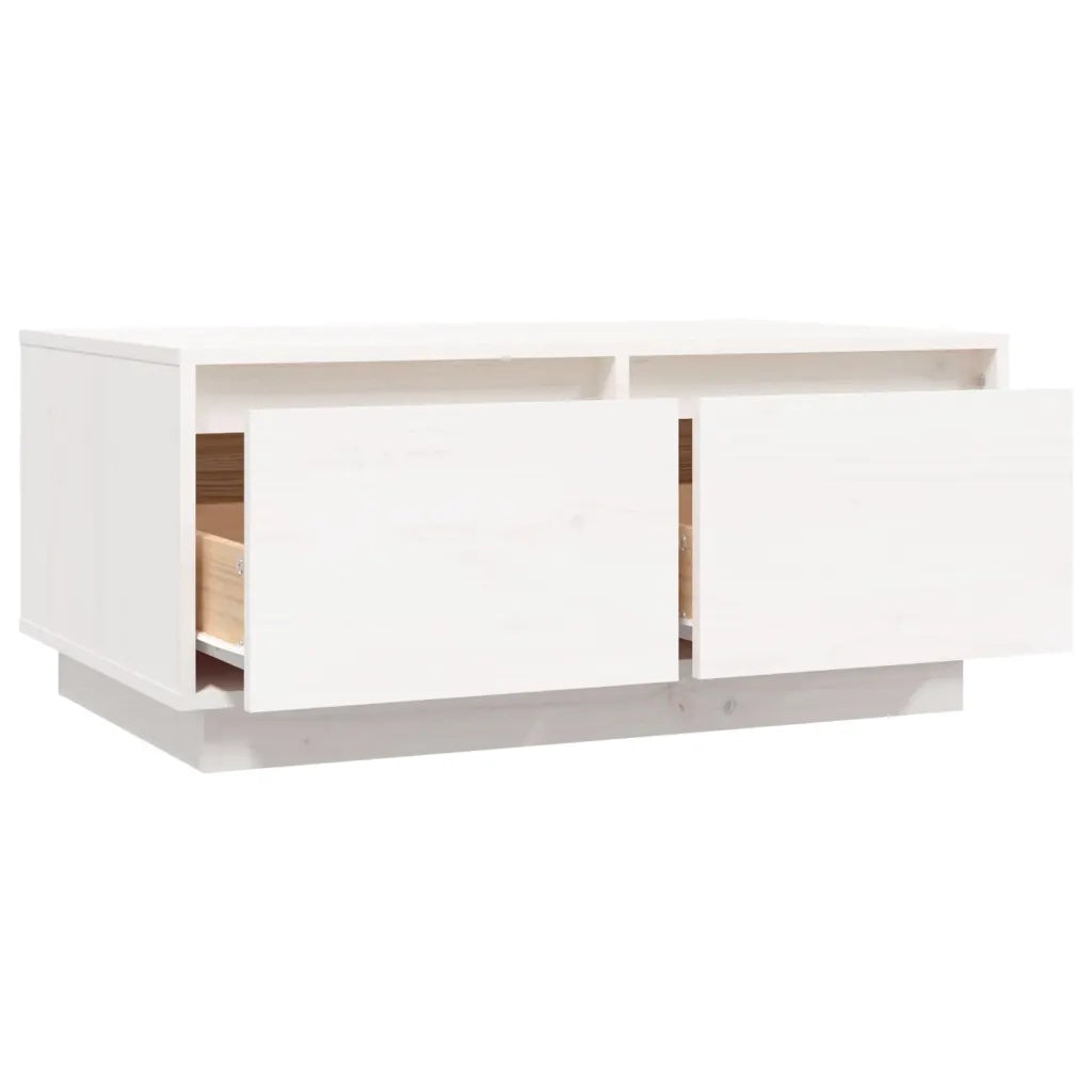 Tavolino da salotto | Tavolino da caff¨¨ | Tavolino da Soggiorno Bianco 80x50x35 cm Legno Massello di Pino