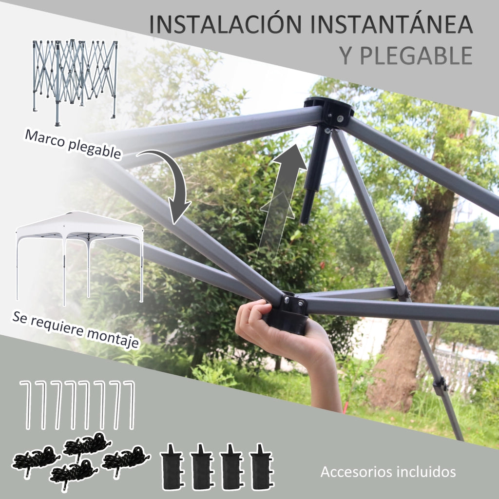Gazebo da giardino ¨C zephmum ¨C Bianco 2.5x2.5x2.7m