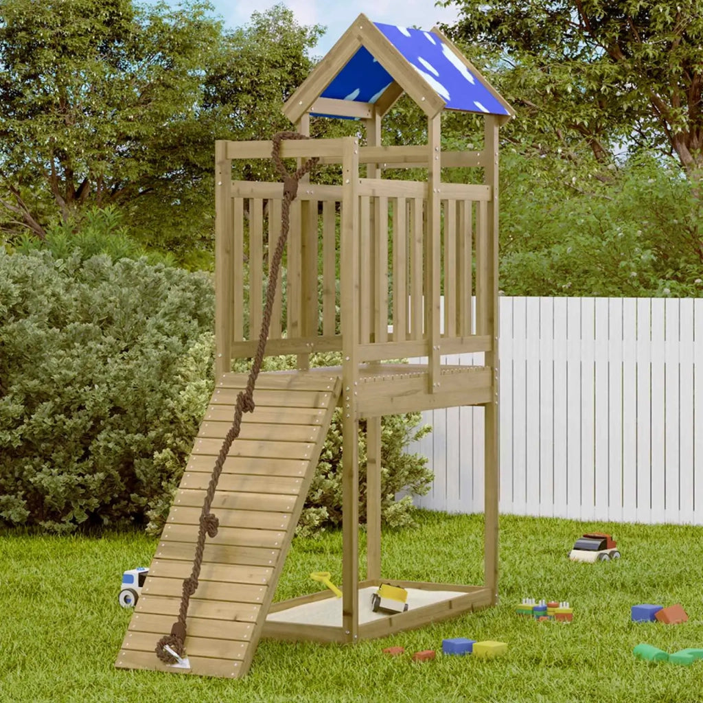 Torre da Gioco Marrone Legno Impregnato Solido